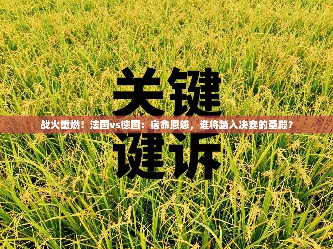 战火重燃！法国vs德国：宿命恩怨，谁将踏入决赛的圣殿？  第1张